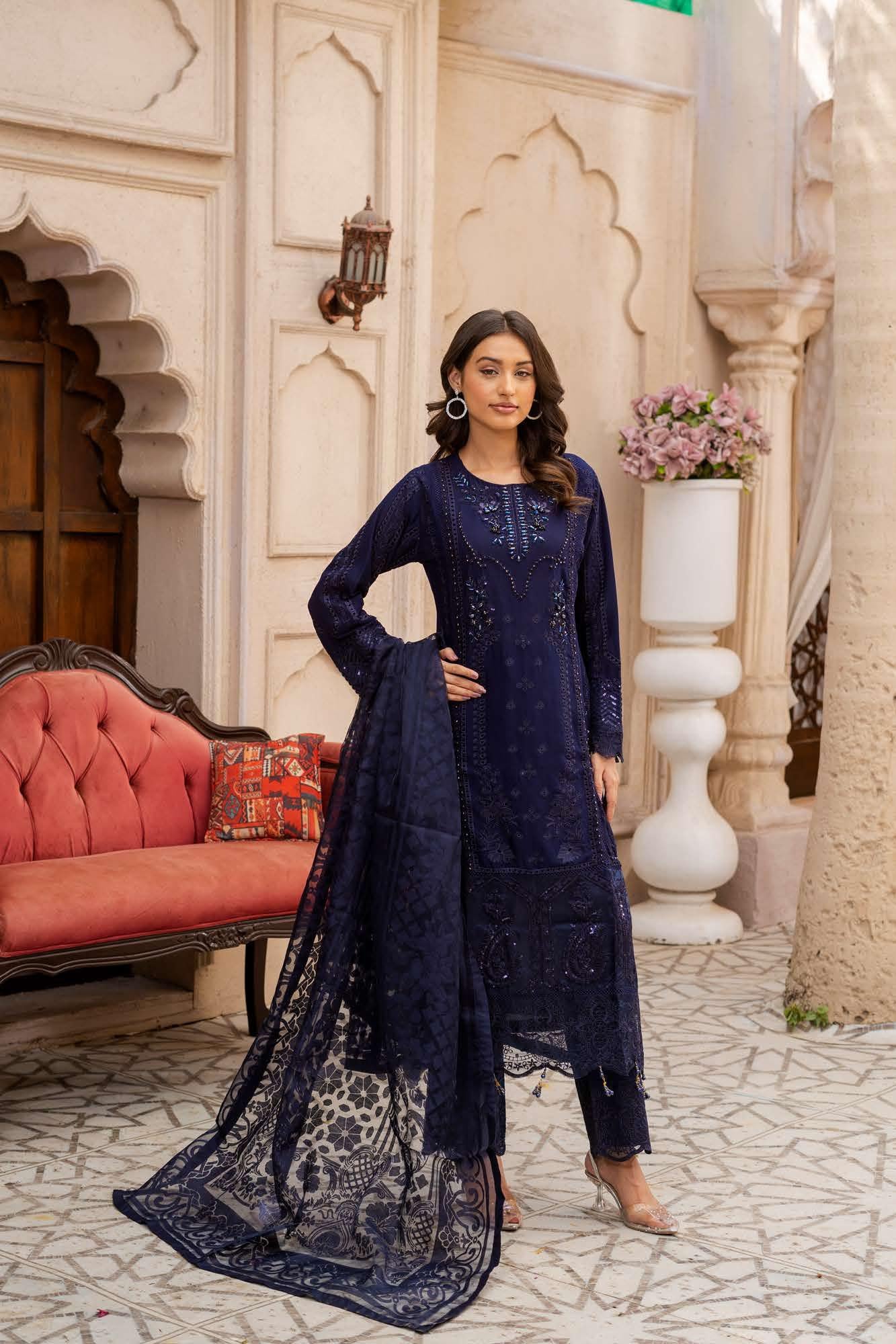 RGZ7108 - Imrozia Mummy n Me Chiffon Suit - Memsaab Online