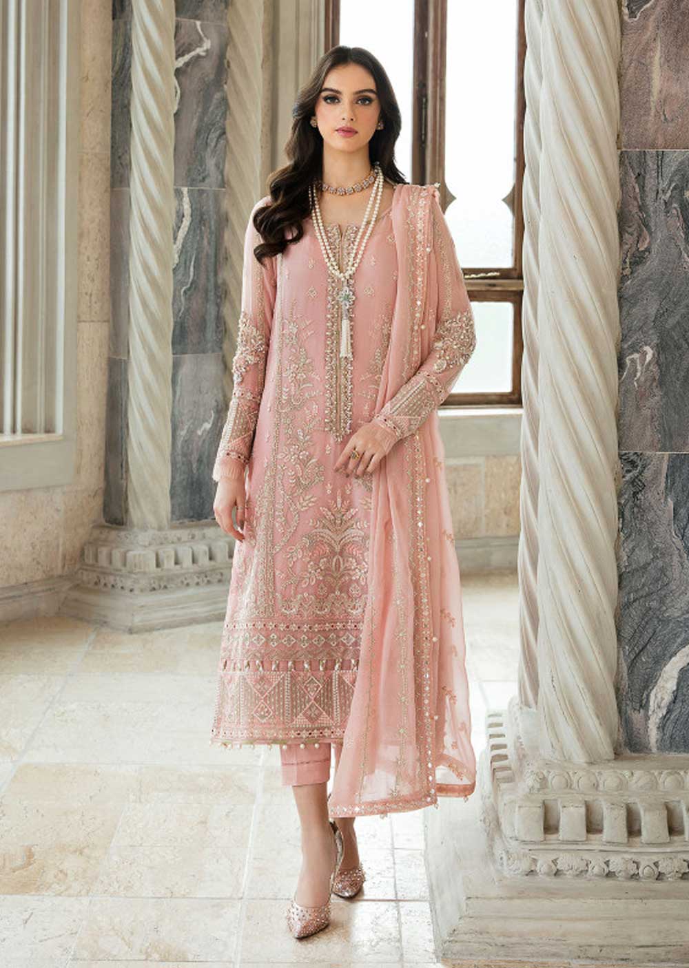 Isabella 01 - Unstitched - Embroidered Chiffon Eid Collection by Gulaal 2023 - Memsaab Online