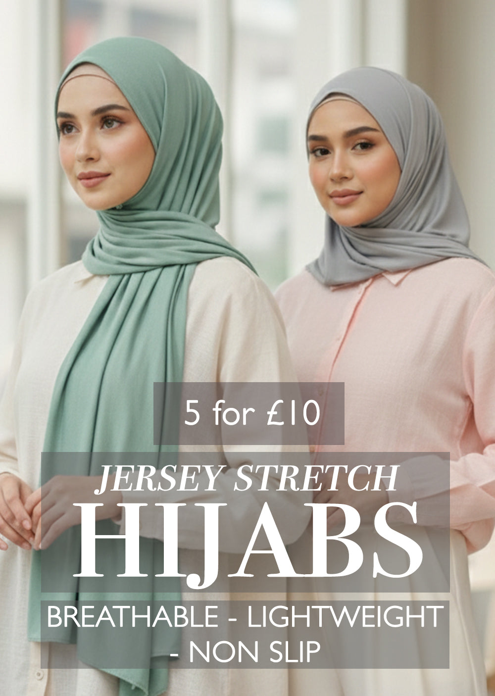 Jersey Stretchy Large Hijab