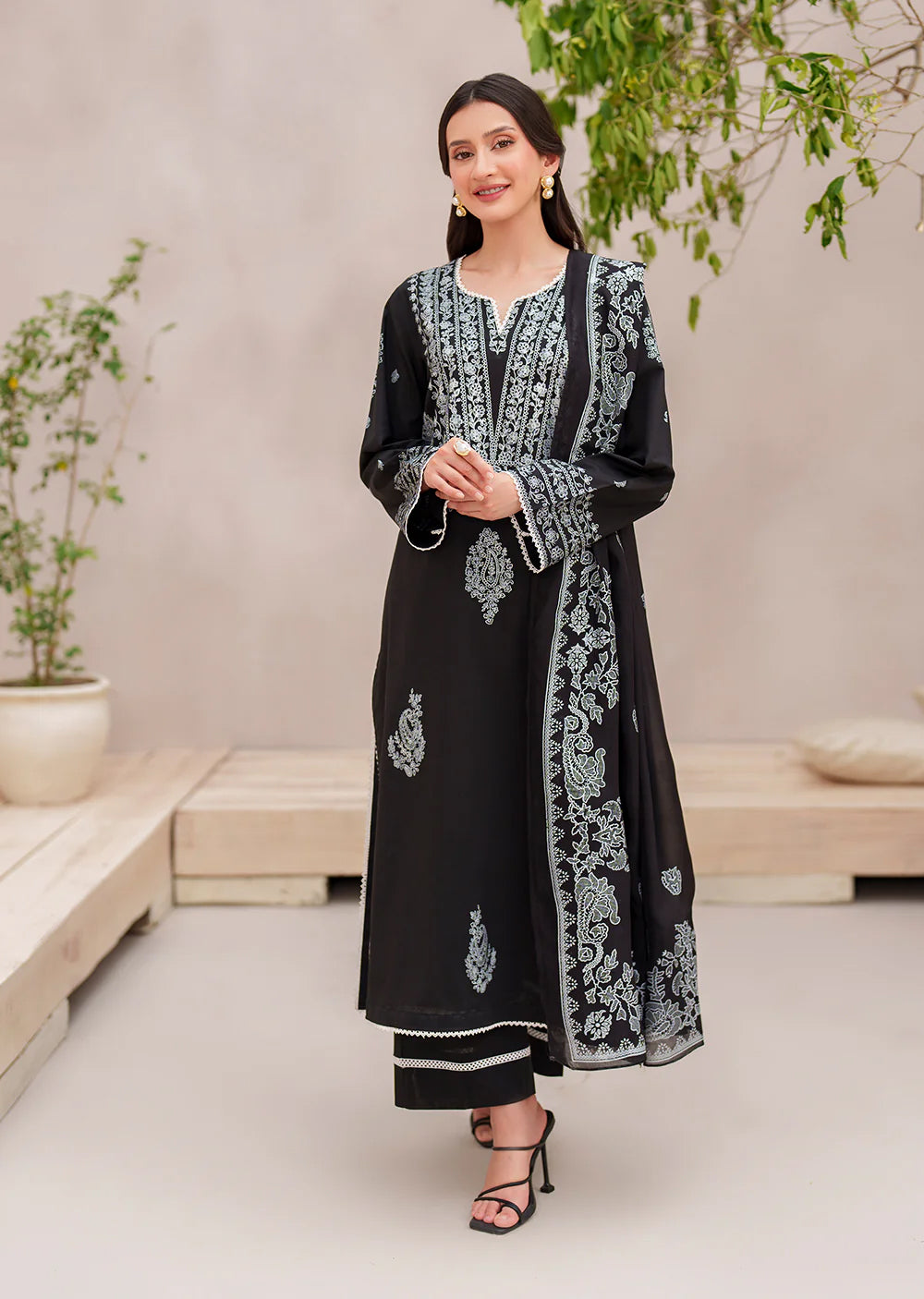 KOYAL- Readymade 3 Piece Cotton Suit - Memsaab Online