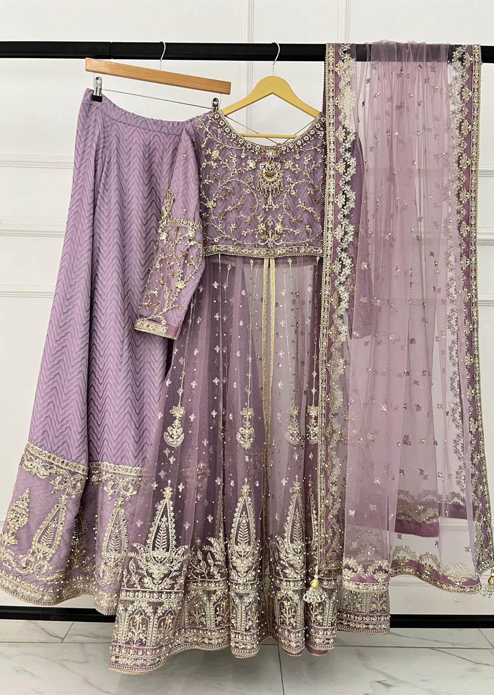 SRB1308 - Reshamgar - Lilac Sehrish.B Designer Suit - Memsaab Online