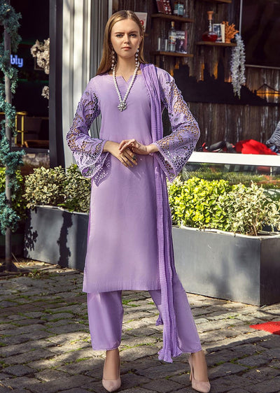 F-132- Lilac - Readymade - Basics by Khuda Baksh Creations 2024 - Memsaab Online