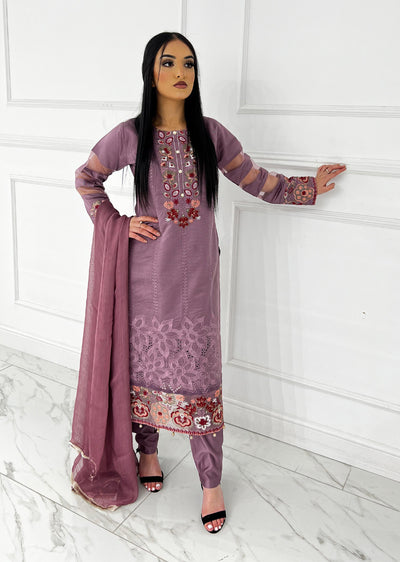 HK292 - Lilac - Readymade HK Outfit - Memsaab Online