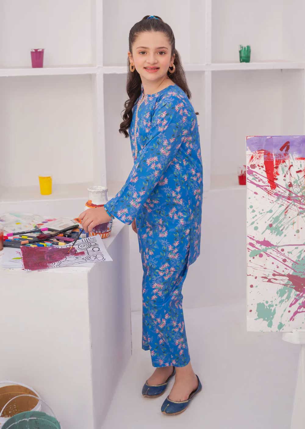 Lucy - Readymade Kids Suit by Garnet 2024 - Memsaab Online