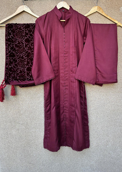 ASMB-01 - Maroon - Readymade Mughal Palachi Suit 2025 - Memsaab Online