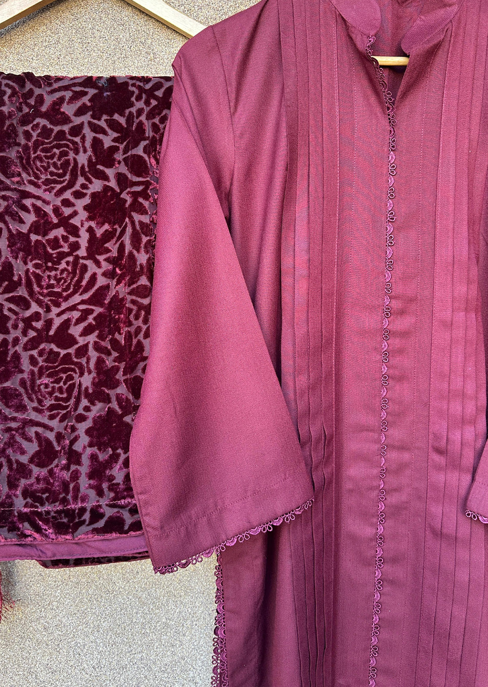 ASMB-01 - Maroon - Readymade Mughal Palachi Suit 2025 - Memsaab Online