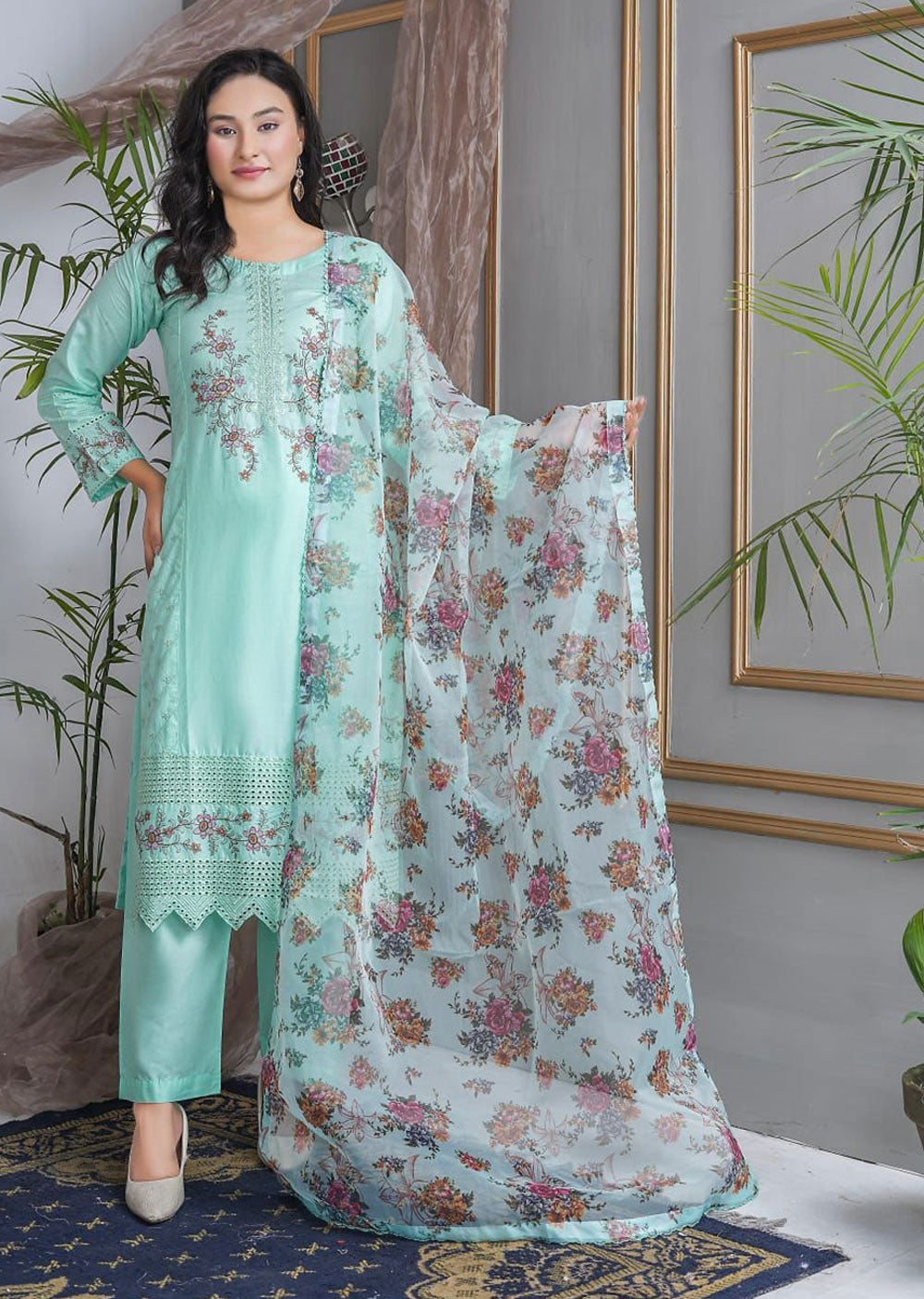 ASK804-A Readymade Cotton Suit - Memsaab Online