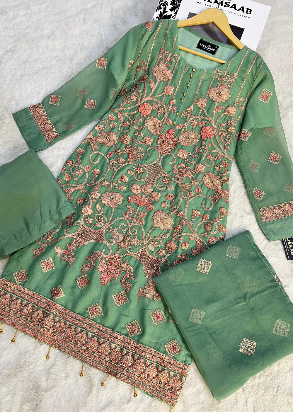 HK288 - Mint - Readymade Outfit - Memsaab Online