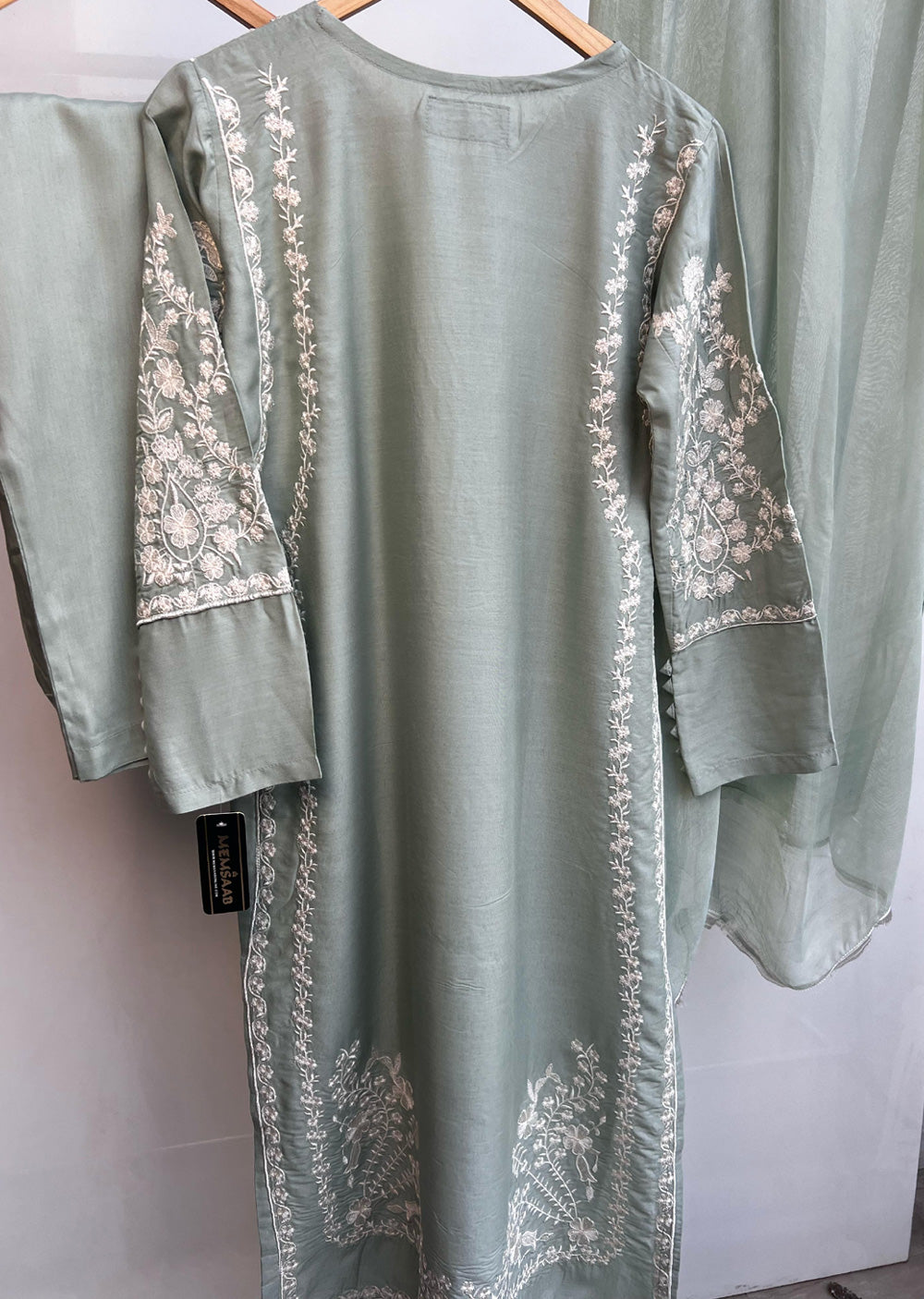 HK280 - Zareen - Mint - Mother & Daughter Linen Outfit - Memsaab Online