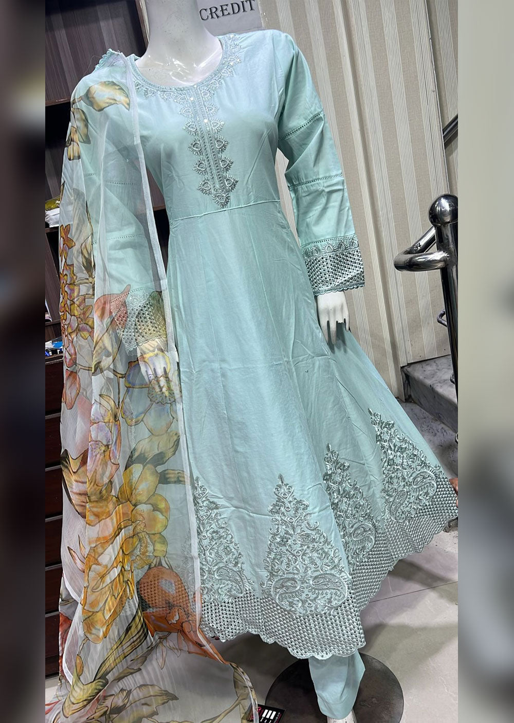 BPH-07 - Mint Green - Readymade Posh Suit 2024 - Memsaab Online