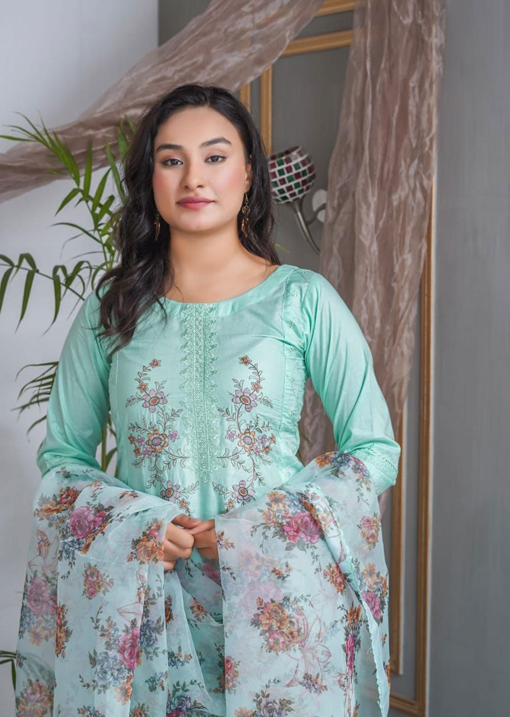 ASK804-A Readymade Cotton Suit - Memsaab Online
