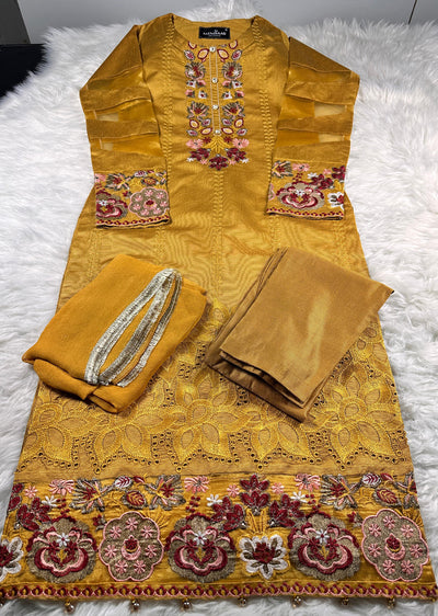 HK292 - Mustard - Readymade HK Outfit - Memsaab Online