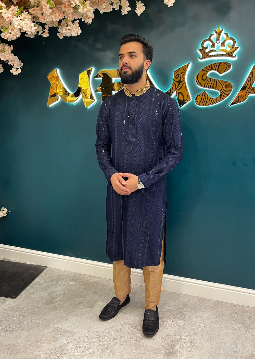 AK201 Mens Kurta Trouser Set 7 Colours - Memsaab Online