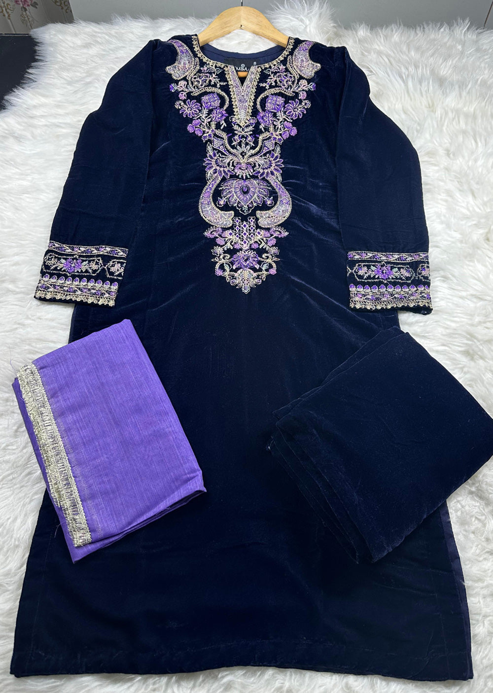 HK289 - Navy - Readymade HK Outfit - Memsaab Online