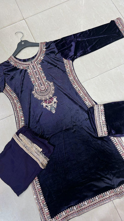 BPH-204 - Readymade Velvet Suit - Memsaab Online
