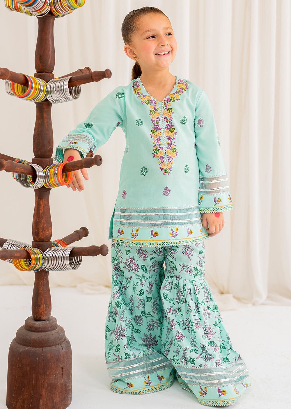 Noir - Readymade Kids Suit by Garnet 2024 - Memsaab Online