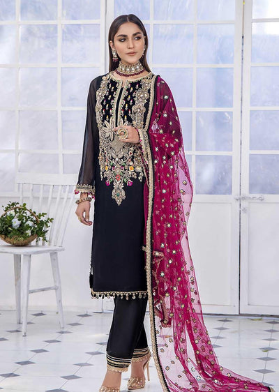 P-223c - Black- Readymade - Basics by Khuda Ameer - Memsaab Online