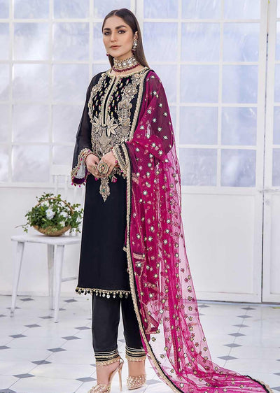 P-223c - Black- Readymade - Basics by Khuda Ameer - Memsaab Online