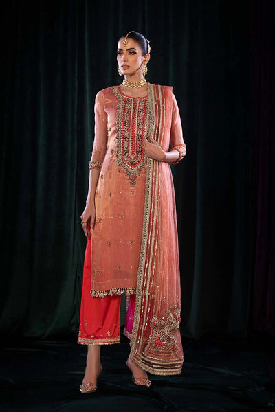 P-254 Red Readymade Khuda Baksh Creations 2024 - Memsaab Online