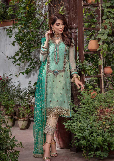 P-235 Turquoise Readymade Khuda Baksh Creations 2024 - Memsaab Online