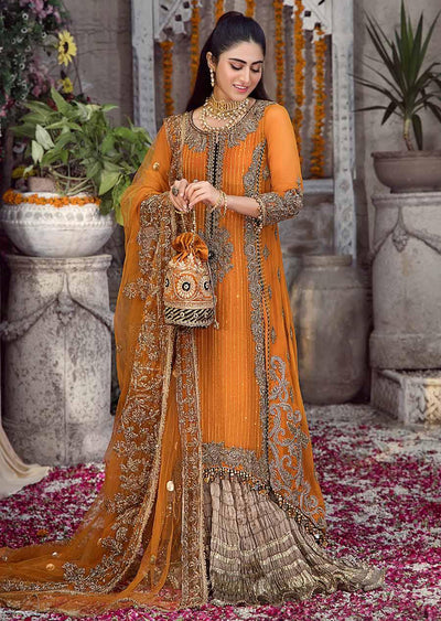 P-252 - Orange - Readymade - Khuda Baksh Creations 2024 - Memsaab Online