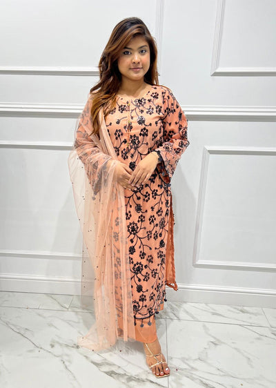 RGZ3004 Readymade Peach Mummy n Me Sequence Suit - Memsaab Online