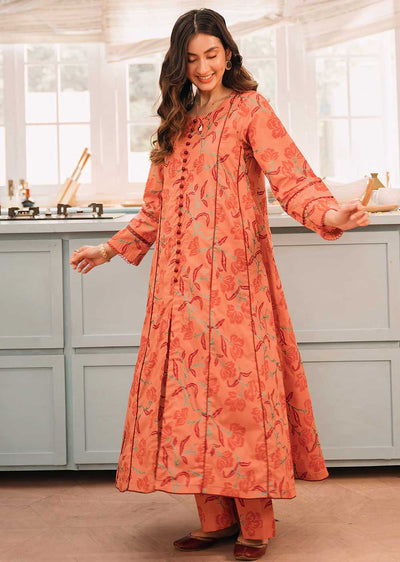 Peach Tree - Readymady Printed Lawn Suit - Memsaab Online