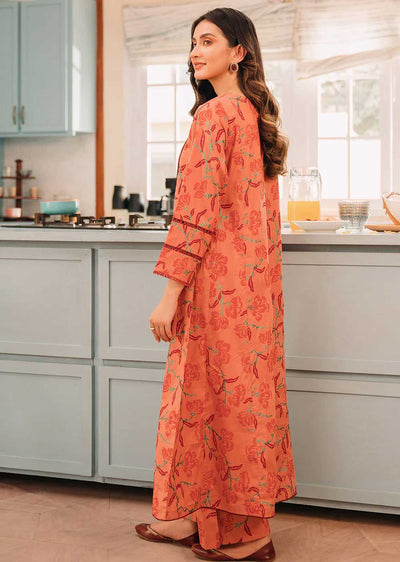 Peach Tree - Readymady Printed Lawn Suit - Memsaab Online