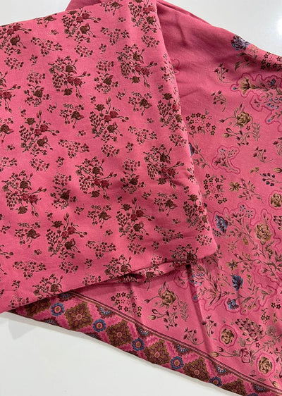 OP2167 Pink Unstitched Winter Linen Suit - Memsaab Online