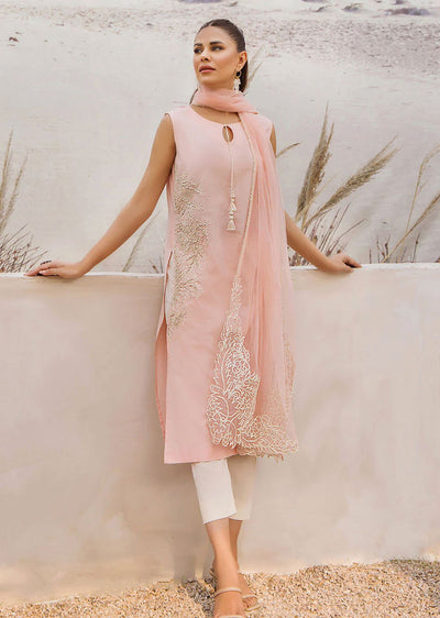 F-148- Pink - Readymade - Basics by Khuda Baksh Creations 2024 - Memsaab Online