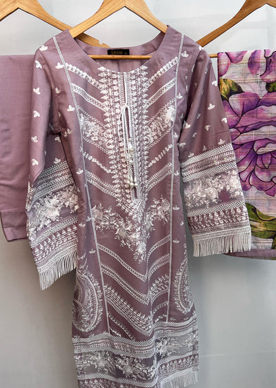 ATR-1129 - Lilac - ZAINAS Cotton Suit 2025 - Memsaab Online