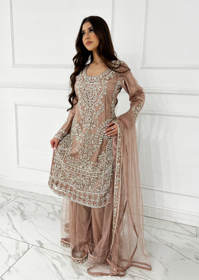 RH2111 Aaina - Pink Fancy Net Outfit - Memsaab Online