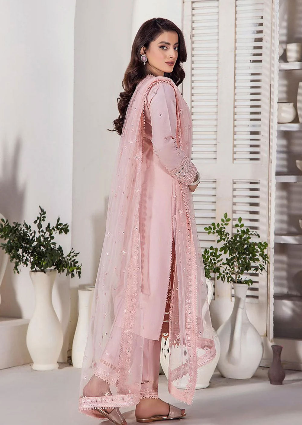 F-133 - Pink - Readymade - Khuda Baksh Creations 2024 - Memsaab Online