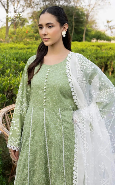 HSS-349- Readymade PISTACHIO FLORAL Heeras Suit - Memsaab Online