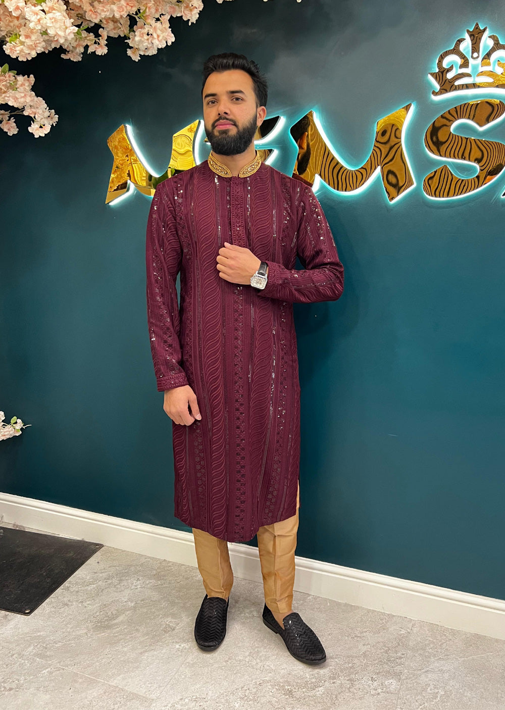 AK201 Mens Kurta Trouser Set 7 Colours - Memsaab Online