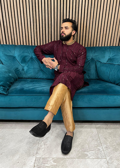 AK201 Mens Kurta Trouser Set 7 Colours - Memsaab Online