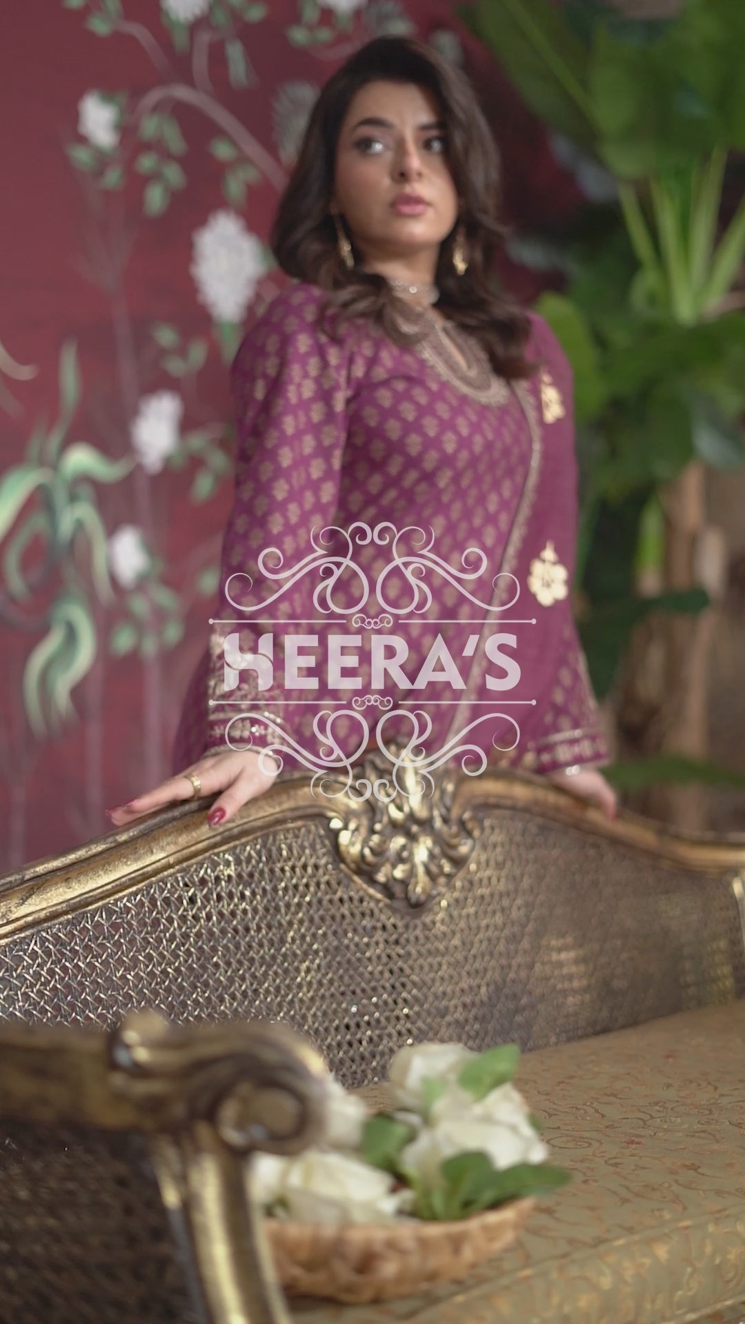 HSS-193 - Readymade - Motif Royalty Embroidered suit by Heeras