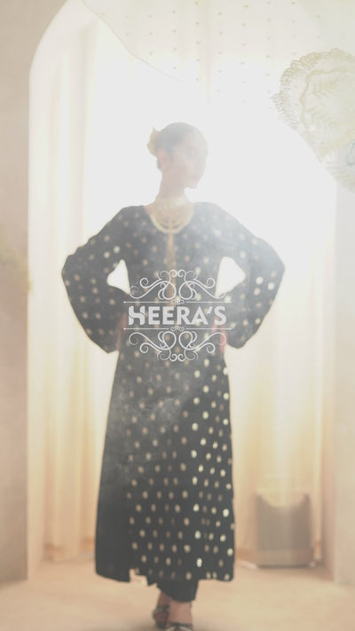 HSS-190- Readymade - Royal Velvet Crown Divine Embroidered suit by Heeras