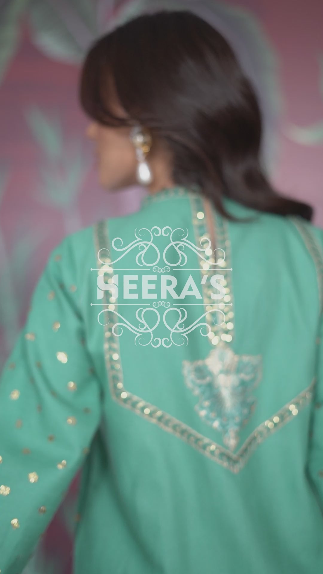 HSS-175 - Readymade - Diamond Sharara Embroidered suit by Heeras