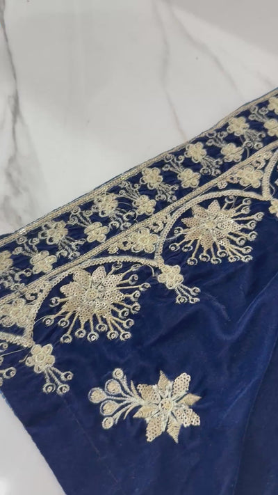 SMV104 Embroidered Velvet Shawl