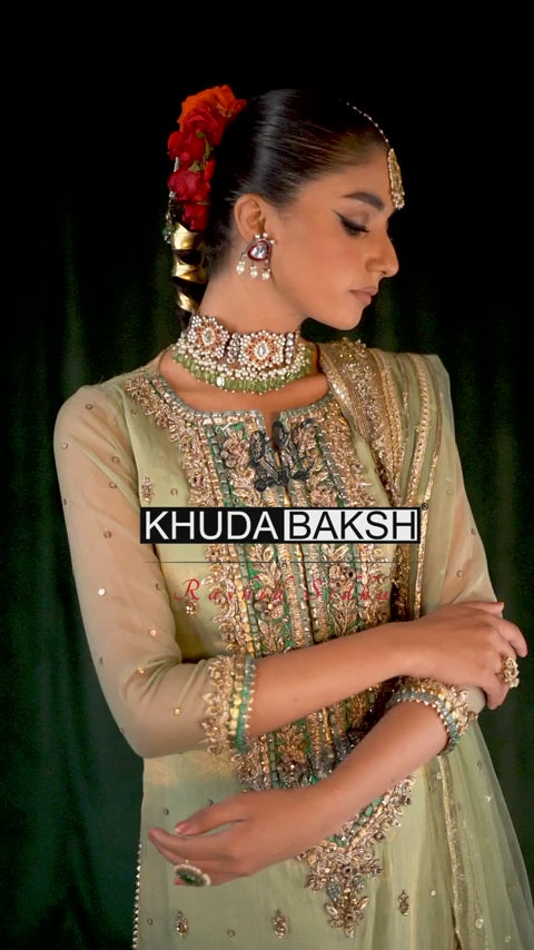 P-254 Skin Gold Readymade Khuda Baksh Creations 2024