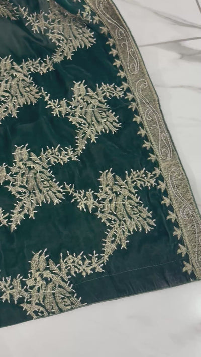 SMV102 Embroidered Velvet Shawl