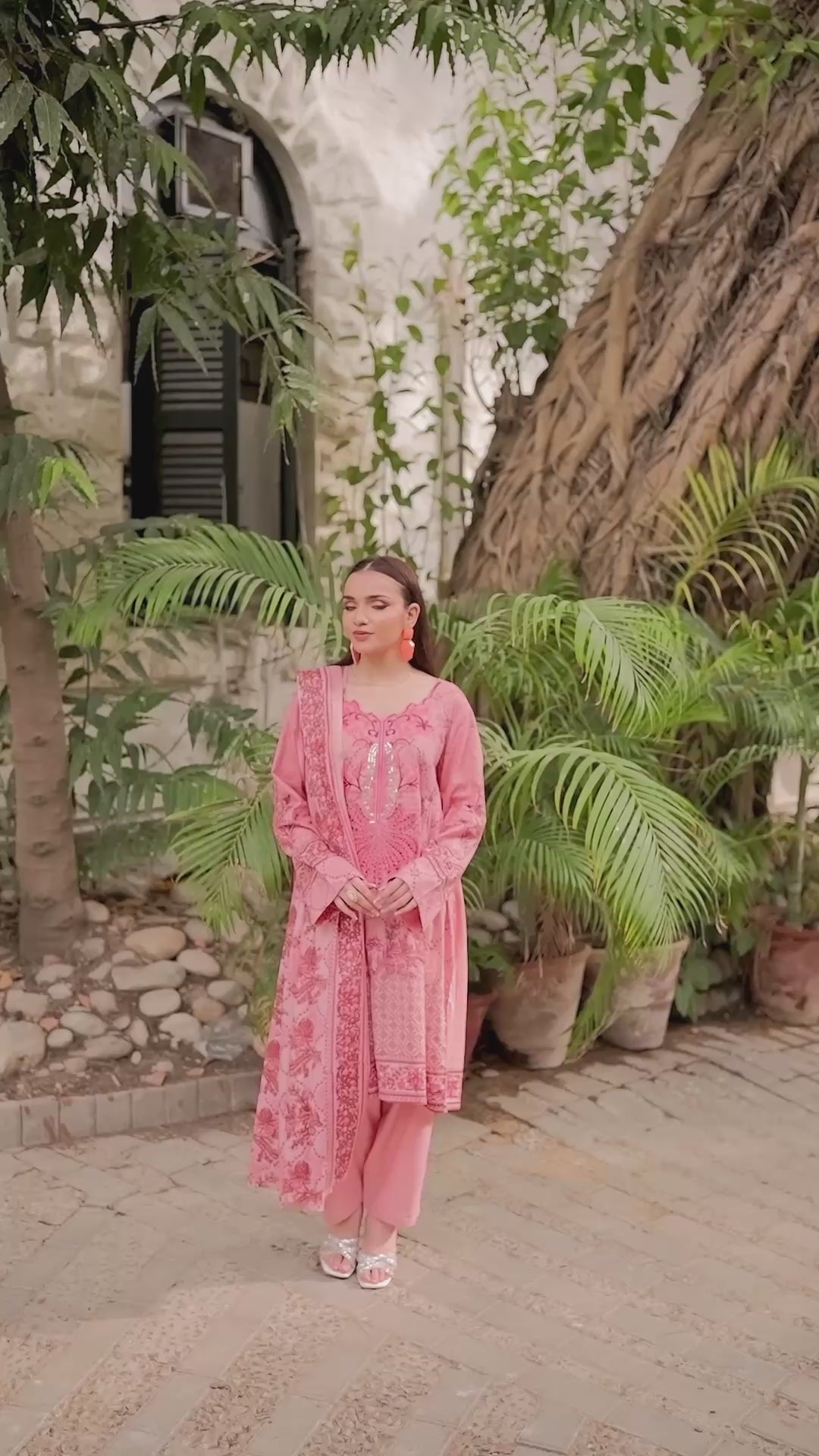 AMT4808 - Pink/Pink Readymade Lawn Suit