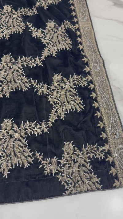 SMV102 Embroidered Velvet Shawl