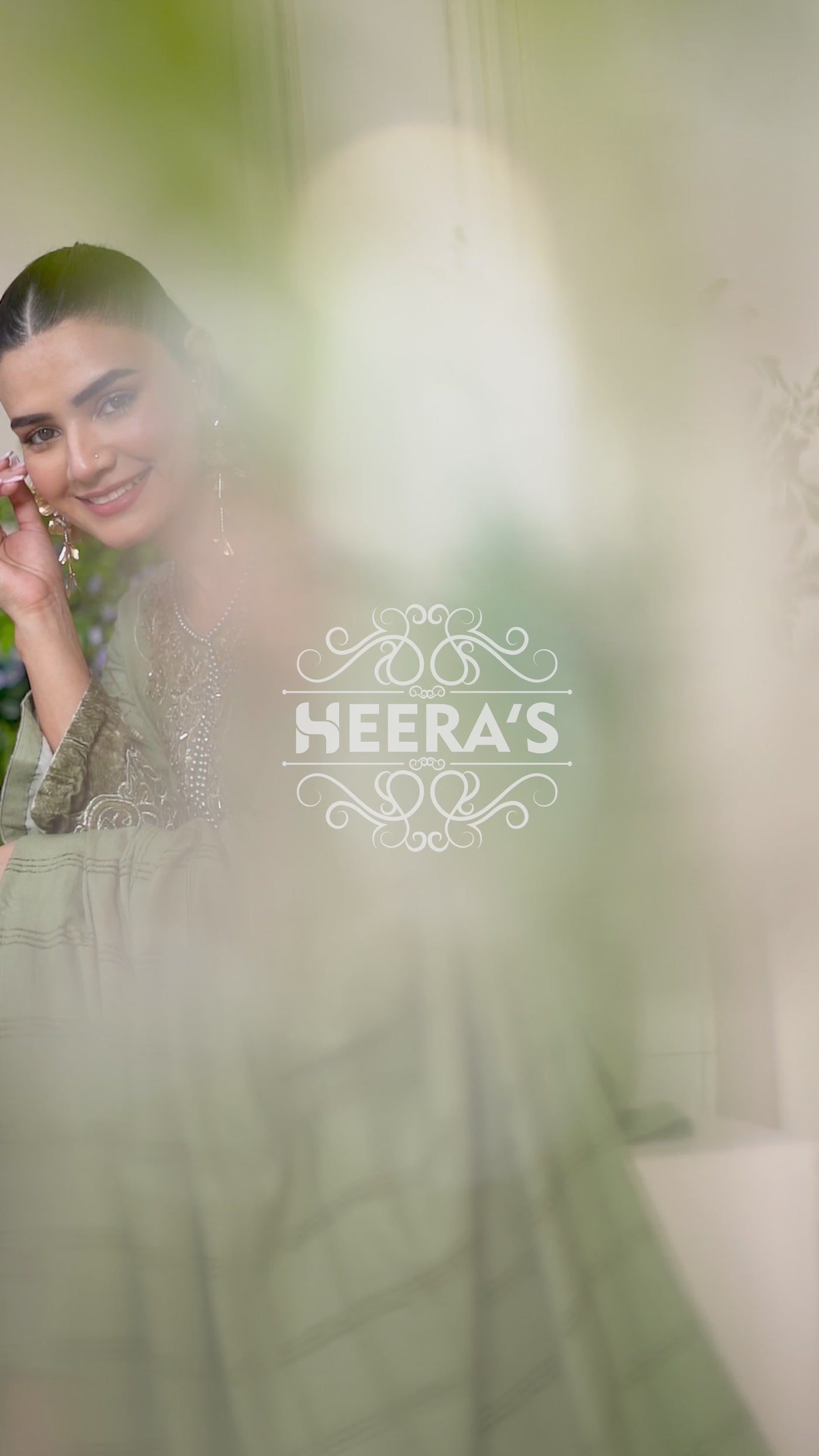 HSS-184- Readymade - Dhanak Velvet Luxe Embroidered suit by Heeras