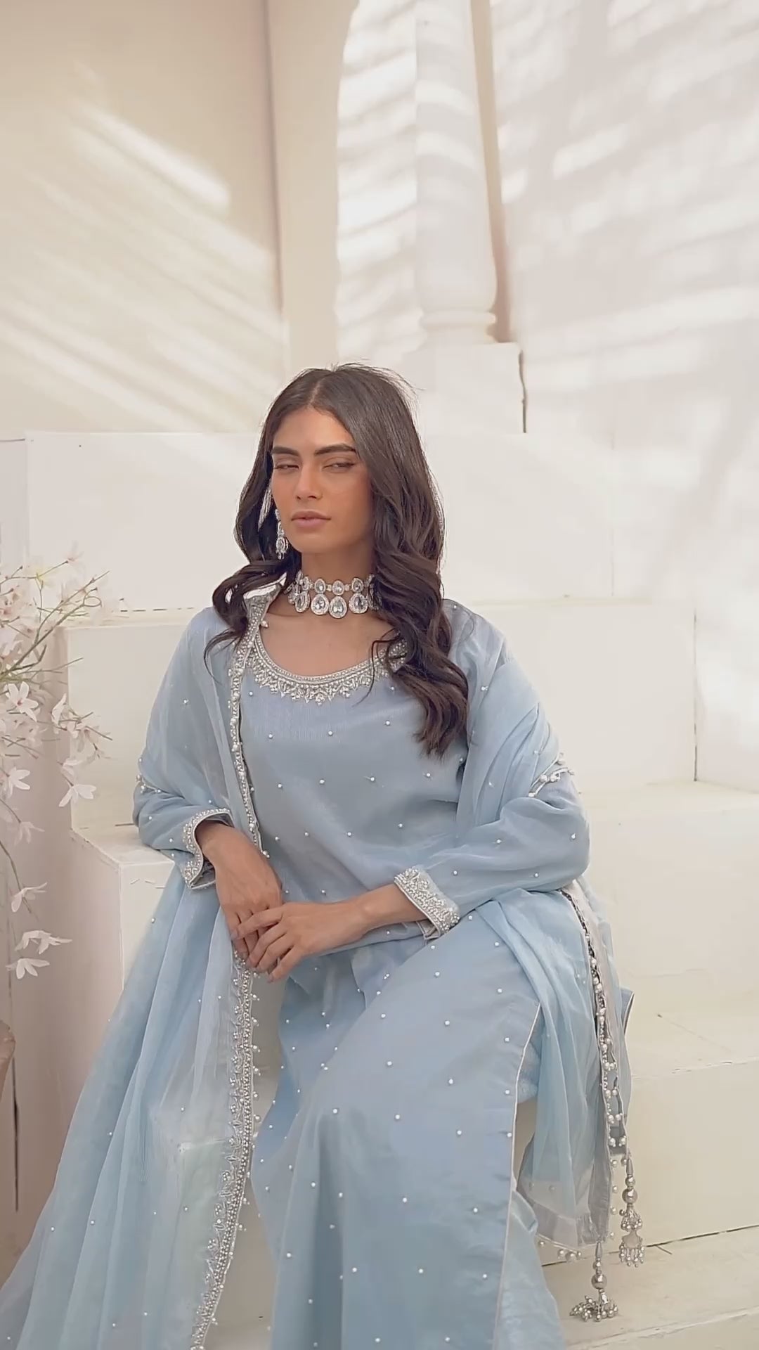 SRB111 - Meerab - Baby Blue Sehrish.B Designer