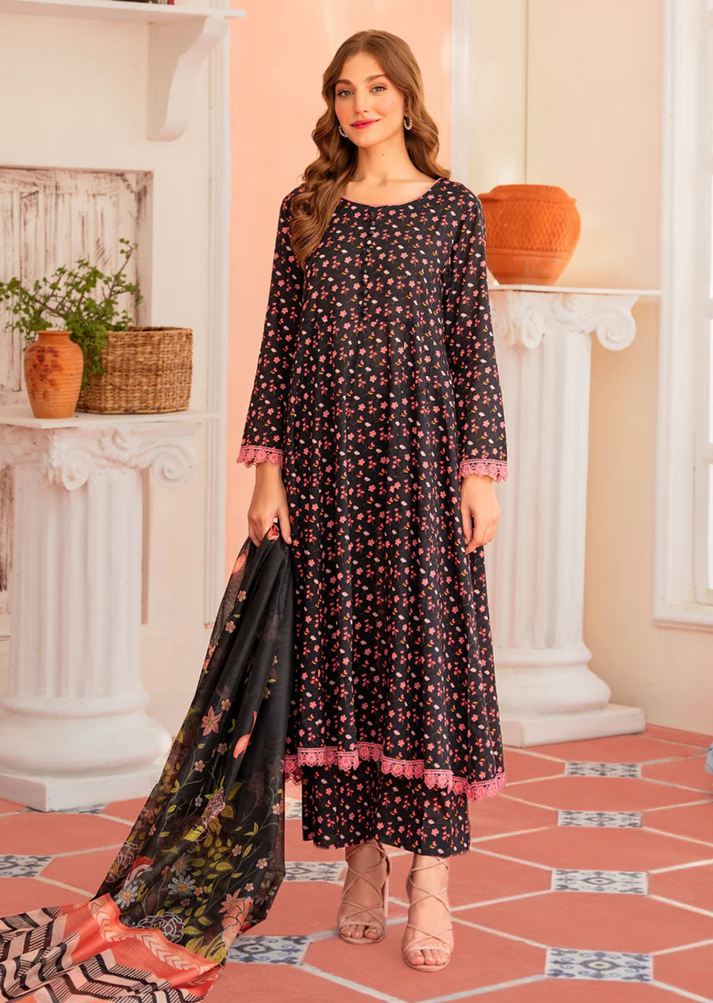 Rasin Readymade 3 Piece Cotton Lawn Suit - Memsaab Online