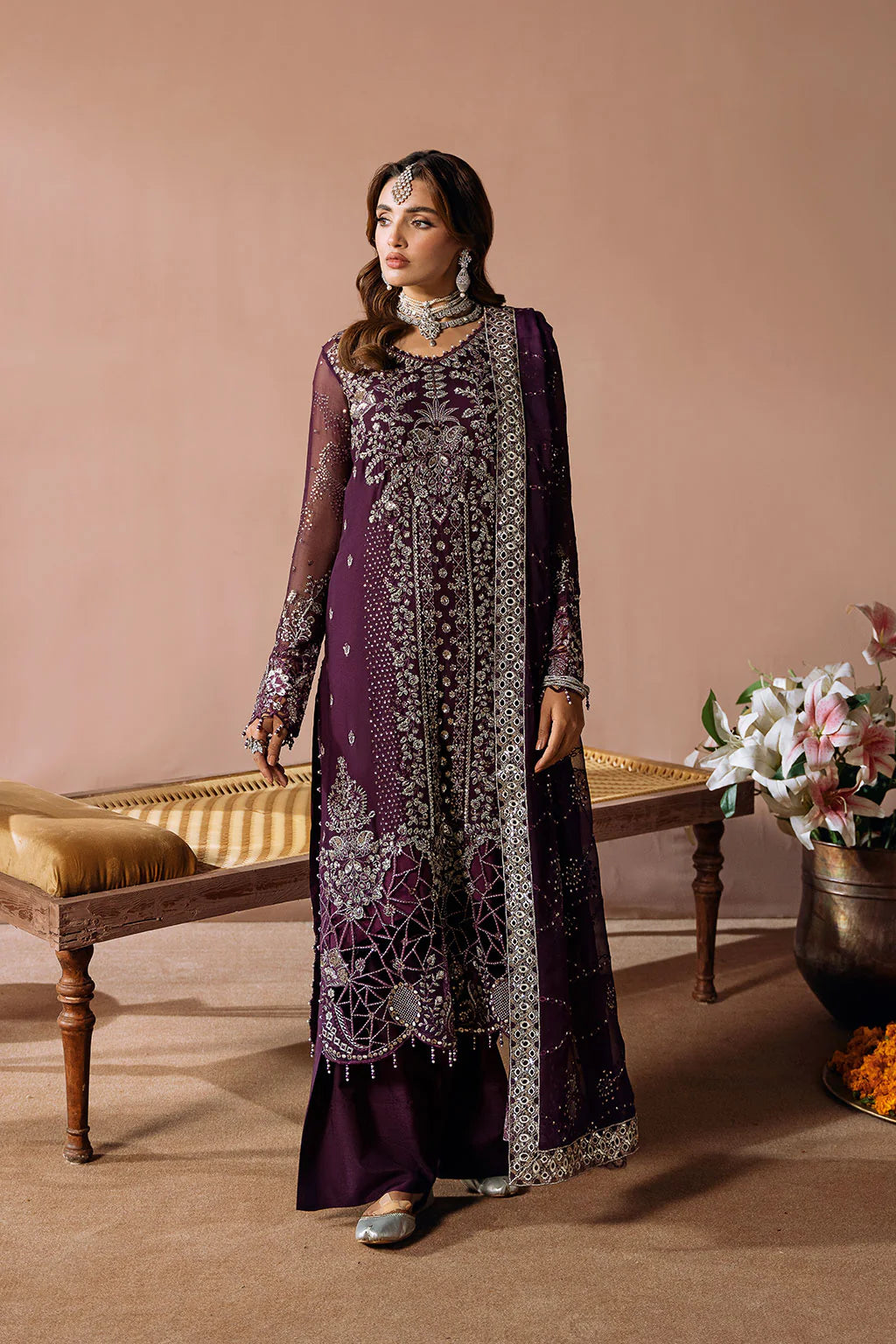 Q-208 - Readymade - Dastak by Ramsha Luxury Chiffon Collection 2025 - Memsaab Online