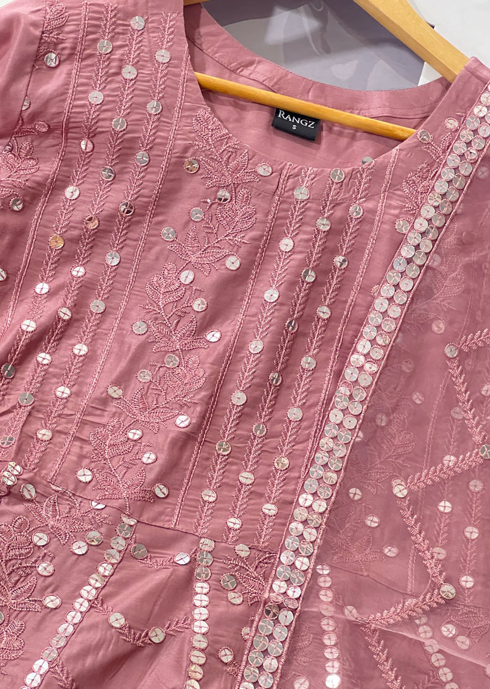 RGZ1402 Readymade Pink Linen Dress - Memsaab Online