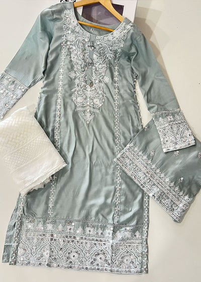 RGZ1403 Readymade Mint Linen suit - Memsaab Online
